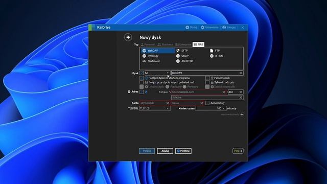 RaiDrive - Instalacja WebDav Na Windows 11