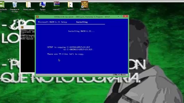 Instalacion masm 611 y dosbox " Hola mundo" смотреть онлайн