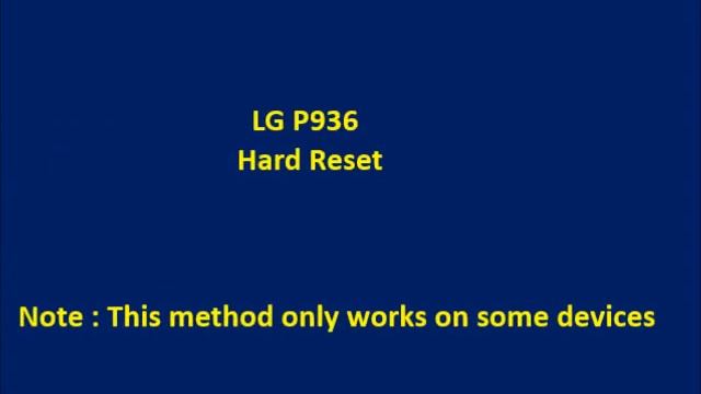 How to Hard Reset LG P936 and Forgot Password Recovery, Factory Reset смотреть онлайн