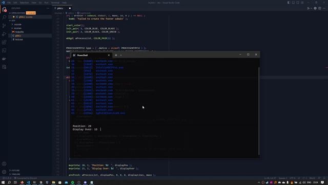 Process Monitor with ncurses pads in Windows DEMO смотреть онлайн