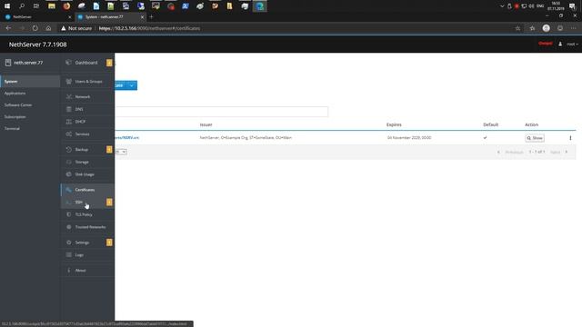 Установка NethServer 7.7 Cockpit Edition