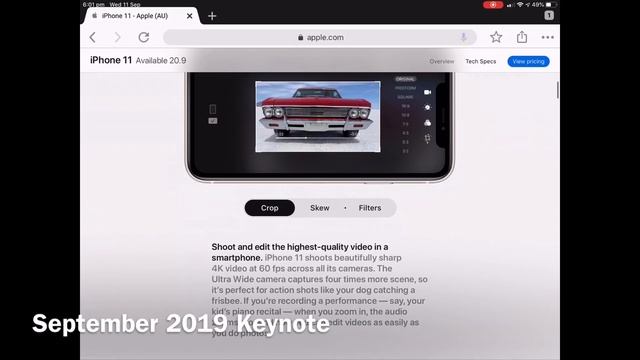 Apple September 2019 Keynote смотреть онлайн