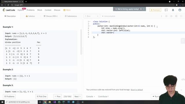 [리트코드 해설] #239 Sliding Window Maximum (C++) смотреть онлайн