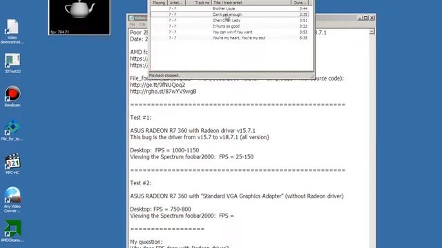 Standard VGA 10-50 times faster, than RADEON driver - TEST 2 смотреть онлайн