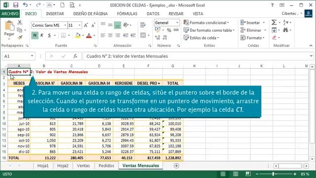 Cap04 Mover celdas completas usando el mouse смотреть онлайн