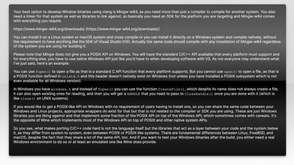 Cross-compiling from Linux to Windows with Clang