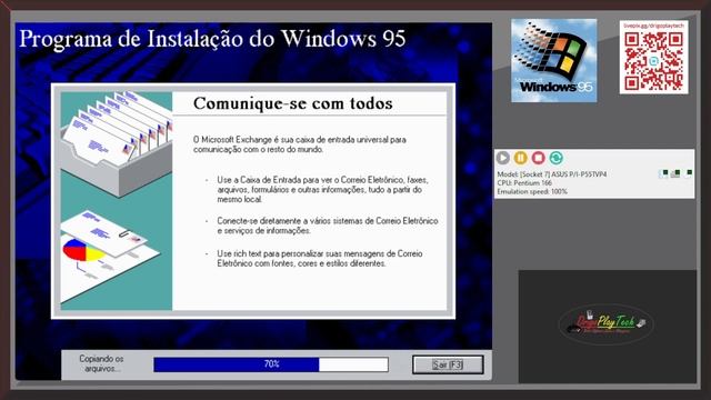 Feita instalação do windows 95 OSR 2 BR em Pentium um 166 MHZ 32MB de Ram 1GB de HD смотреть онлайн