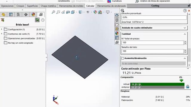 Optimización de costos en chapas metálicas con SolidWorks смотреть онлайн