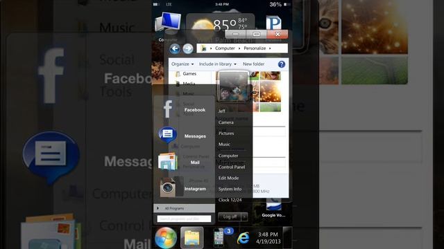 Windows 7 iPhone 5 theme смотреть онлайн