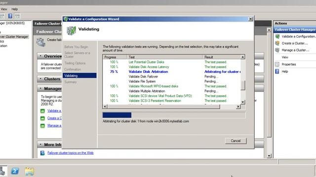 15 Windows Server 2008 R2 Validate Failover Cluster смотреть онлайн