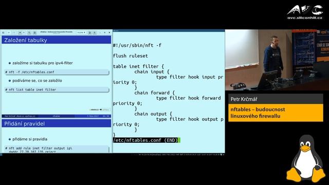 LinuxDays 2017 - nftables – budoucnost linuxového firewallu - Petr Krčmář смотреть онлайн