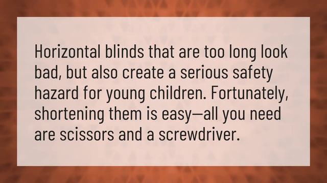 Is it OK if blinds are too long? смотреть онлайн