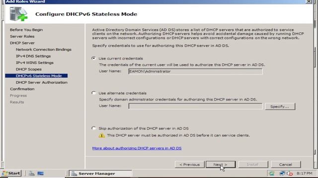 Installing DHCP for Windows Server 2008 смотреть онлайн