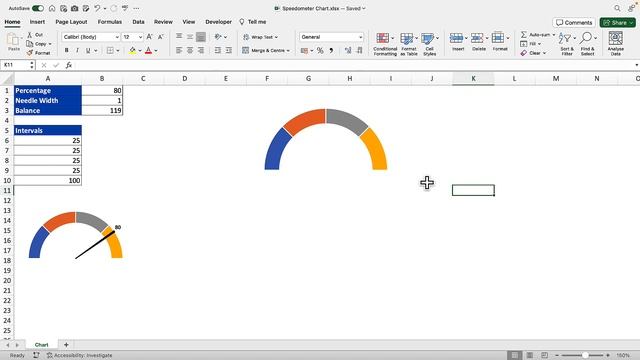 How do you create a simple SPEEDOMETER CHART in Excel? (Windows and Mac) смотреть онлайн