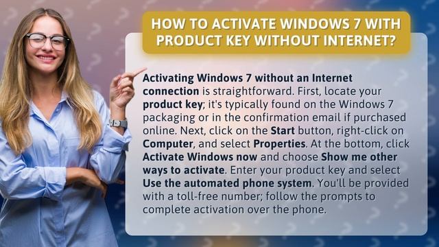 How to activate Windows 7 with product key without Internet? смотреть онлайн