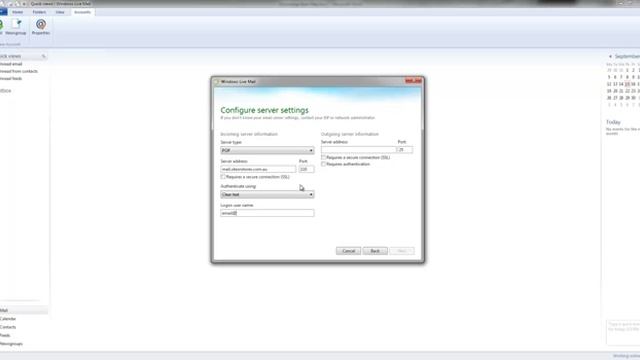 Windows Live E-mail Setup - SitesNStores Support смотреть онлайн