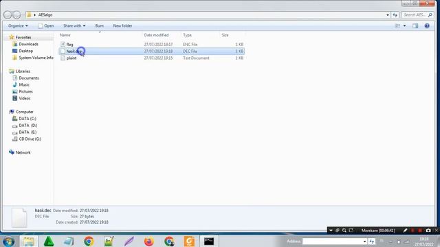 KRIPTOGRAFI || PENERAPAN ALGORITMA AES WITH OPENSSL