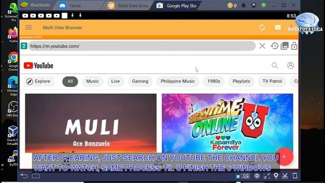 HOW TO USE MULTI VIEW BROWSER USING DESKTOP/LAPTOP (BLUESTACKS APP) TO GET MORE WH смотреть онлайн