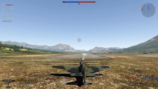 War Thunder - Yak 7B RB - half wing cut landing смотреть онлайн