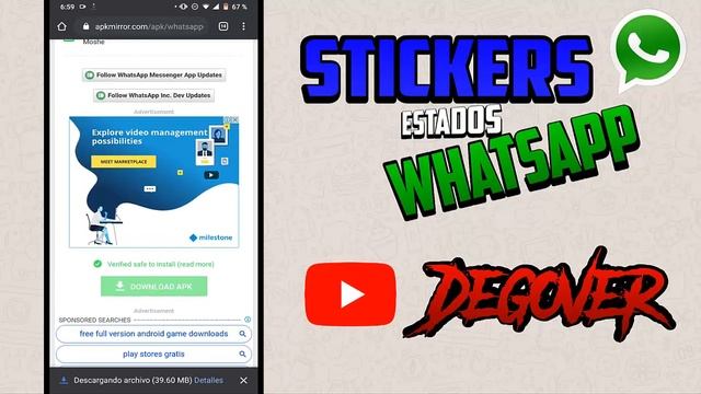 Como colocar STICKERS en ESTADOS de WHATSAPP PARA ANDROID | FACIL Y SIN PERDER INFORMACIÓN 2020 смотреть онлайн