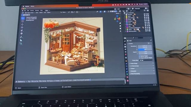 Blender On Macbook M3 Pro 16inch 18gb 2024