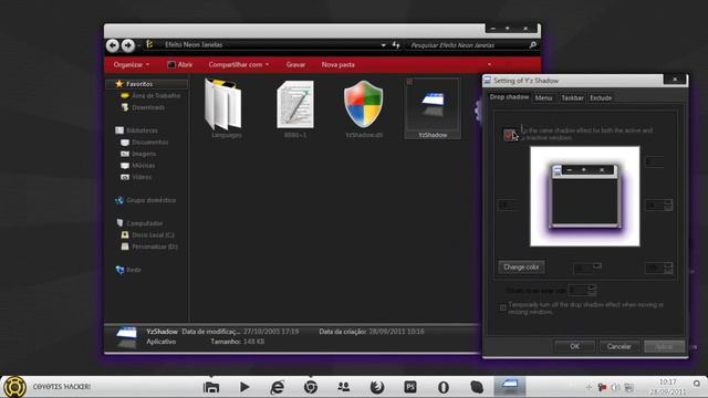 Como aplicar efeito neon nas janelas do windows 7 смотреть онлайн