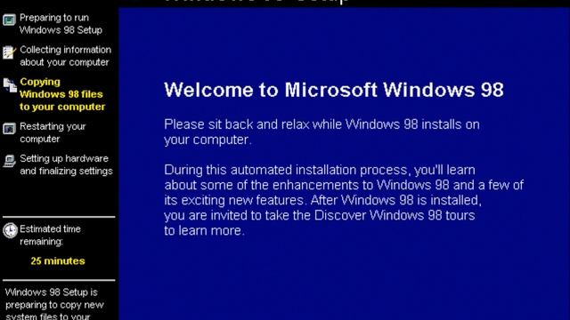 Windows 98 installation смотреть онлайн