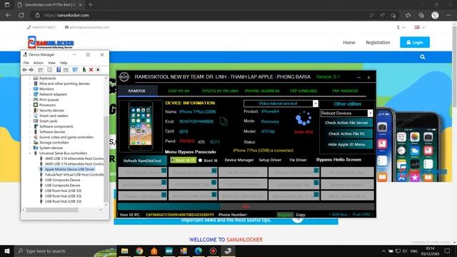USBPathcer Windows Tool - How to Read Apple ID + Phone Number | Read SN+WIFI+BT | By Sanunlocker.co смотреть онлайн