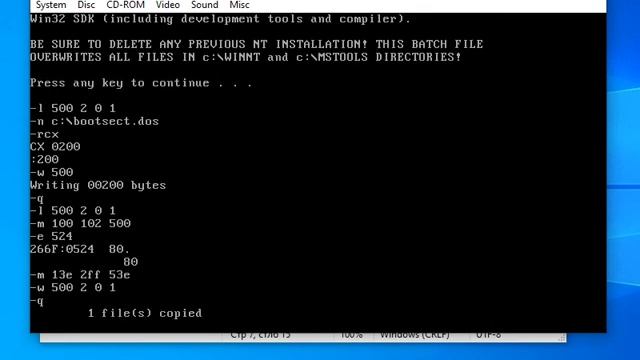 Windows NT 3.1 Build 297 Installation on PCem смотреть онлайн