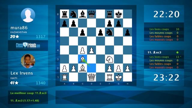 Chess Game Analysis: Lex Irvens - mura86 : 1-0 (By ChessFriends.com) смотреть онлайн