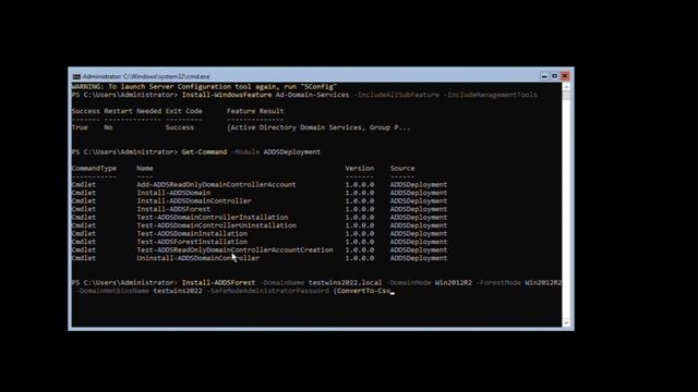 Windows Server 2022 ADDS Core Installation смотреть онлайн