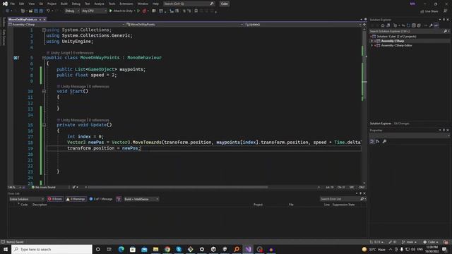 Unity Move Object On Waypoints | How to move a Gameobject on waypoints in Unity3D Step by Step смотреть онлайн