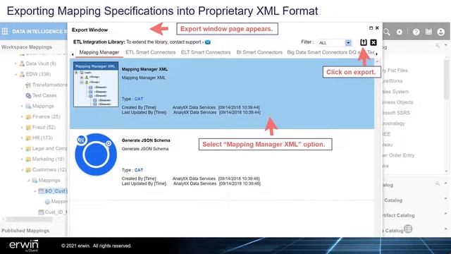 Mapping Manager Exporting Mapping Specifications v11 смотреть онлайн