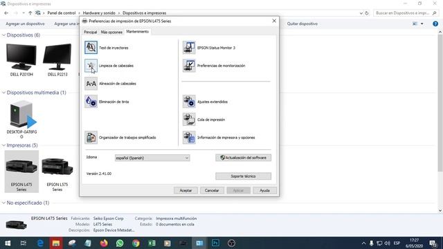 Limpieza de Cabezal con programa para Epson смотреть онлайн