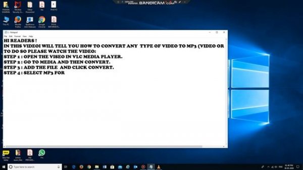 CONVERT ANY TYPE OF VIDEO TO MP3