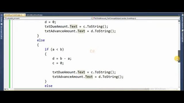 CALCULATE DUE AND ADVANCE AMOUNT IN ASP.NET C# "C# Soft Code" смотреть онлайн
