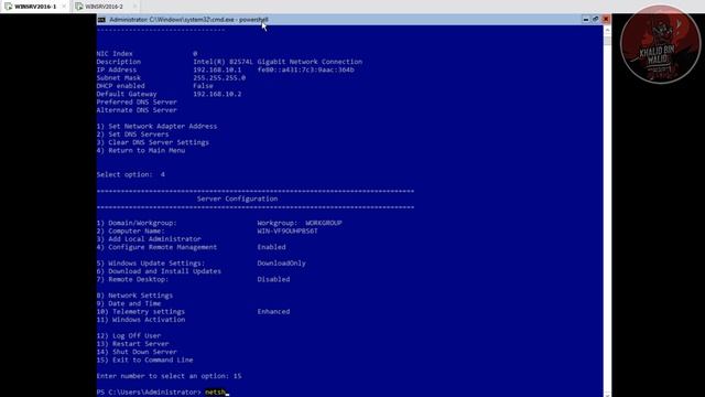 Windows Server 2016 core : Installasi dan konfigurasi Hostname, IP Address dan Firewall смотреть онлайн
