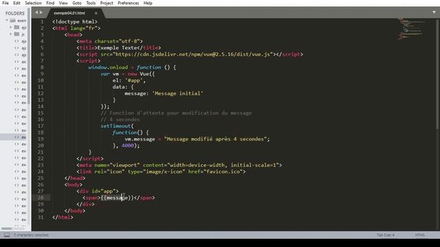 VueJS 4.1 text exemple 0401 смотреть онлайн