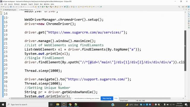 Selenium Class 32: Basic Methods in WebDriver Interface part2 смотреть онлайн