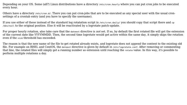 Unix & Linux: How can I set up logrotate to rotate logs hourly? (3 Solutions!!) смотреть онлайн