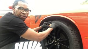 TIRE STICKER INSTALL IN FULL DETAIL ON MY DODGE CHALLENGER
