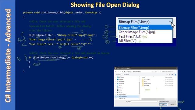 Showing FileOpenDialog & ShowDialog | Part 2 | C# Advanced #15 смотреть онлайн