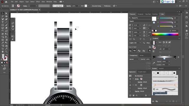HOW TO DESIGN A REALISTIC WRIST WATCH | ADOBE ILLUSTRATOR | LOGO DESIGN | CREATIVE DESIGN смотреть онлайн