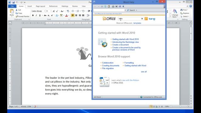 CAT 11 MS Word 2010 - 15 Online and Offline Help смотреть онлайн