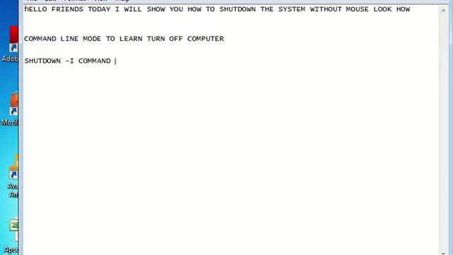 SHUTDOWN SYSTEM WITHOUT MOUSE CMD MODE смотреть онлайн