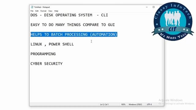 HACKING Free Windows 11 Batch Processing Day 1 DOS INTRO in Tamil || Classy IT Academy смотреть онлайн