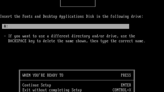 Installing Windows/386 2.03 смотреть онлайн