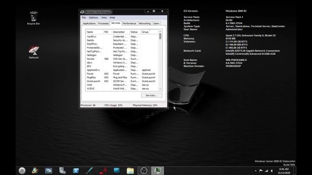 Settings for using Windows Server 2008 R2 Datacenter as a Desktop OS смотреть онлайн
