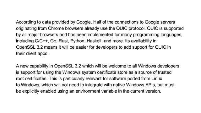 OpenSSL 3.2 Brings Support for QUIC смотреть онлайн