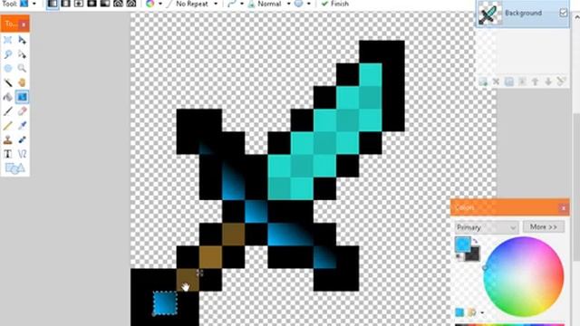 #1 How to make diamond sword. (Paint.net) смотреть онлайн